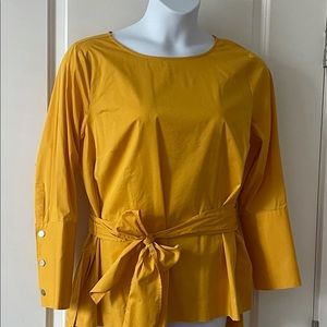 ELOQUII Gold blouse